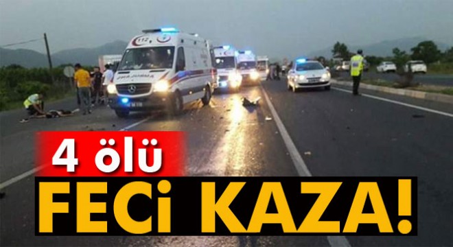 İzmir’den acı bir kaza haberi daha: 4 kişi öldü